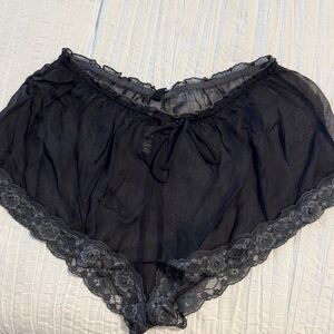SKIMS Black Lace Trim Panties